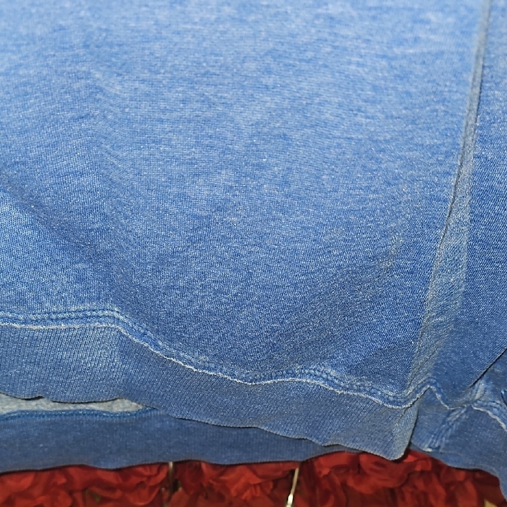 Calvin Klein Women's Blue Long Sleeve Cross Front Crewneck Sweatshirt Size Large - Picture 6 of 7